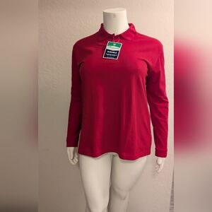 Classroom Uniform Women's Men's Unisex Red Long Sleeves Large Top NWT